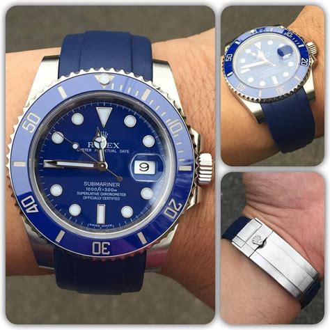 rolex submariner blue band|rolex submariner watch bands replacement.